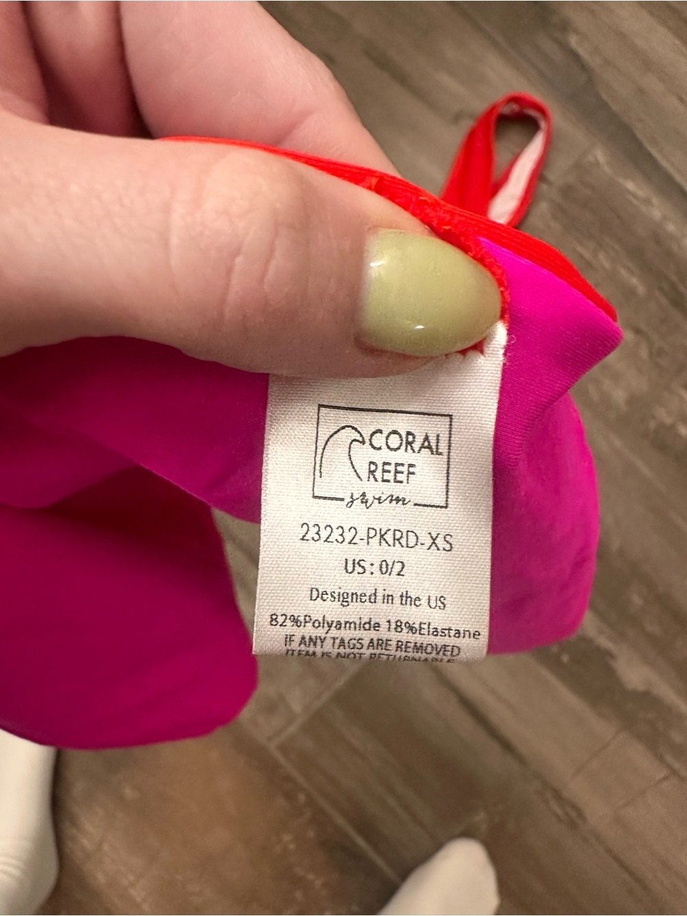 Coral Reef Leisure Reversible Swim Bottom Size XS - Picture 5 of 5